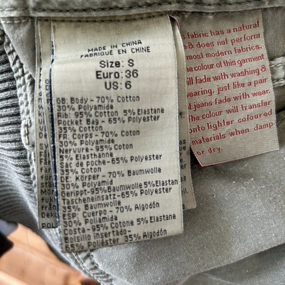Women's Bench Small Green Washed Cotton Full Zip Jacket - Picture 4 of 7